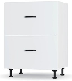Modest Κάτω Ντουλάπι Συρταριέρα Λευκό 60x48x82 εκ
