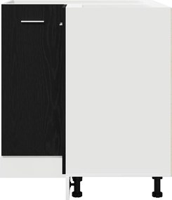 vidaXL Κρεμαστό ντουλάπι με ράφι Μαύρη Οξυά 75,5 x 75,5 x 80,5 εκ