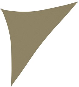 Πανί Σκίασης Τρίγωνο Μπεζ 5 x 5 x 6 μ. από Ύφασμα Oxford - Μπεζ