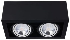 Downlight Σποτ δίφωτο Box ES111 γκρι μαύρο λευκό Nowodvorski 9470 Μαύρο