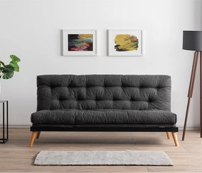3-Seat Sofa-Bed Saki - Dark Grey Dark Grey