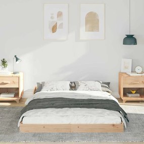 vidaXL Σκελετός Κρεβατιού Καφέ 120 x 200 cm Μασίφ ξύλο πεύκου