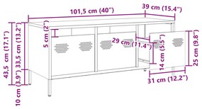 ΈΠΙΠΛΟ ΤΗΛΕΟΡΑΣΗΣ ΜΟΥΣΤΑΡΔΙ 101,5X39X43,5 ΑΤΣΑΛΙ ΨΥΧΡΗΣ ΈΛΑΣΗΣ 851229