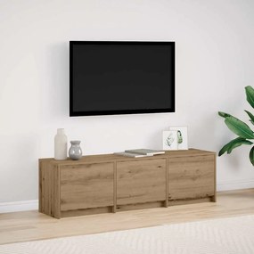 vidaXL Τηλεοπτική βιβλιοθήκη με LED 140 x 34 x 40 εκ