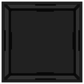 vidaXL Τραπεζάκι Σαλονιού Μαύρο 60 x 60 x 35 εκ. από Ψημένο Γυαλί