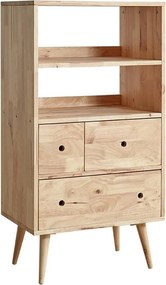 Ραφιέρα με συρτάρια Nextdeco Natural μασίφ ξύλο Υ115x60x40εκ.