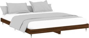 vidaXL Πλαίσιο Κρεβατιού Χωρ. Στρώμα Καφέ Δρυς 200x200 εκ Επεξ. Ξύλο