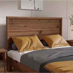 Stewehome Ξύλινο Κρεβάτι Ebruli Πεύκου Χρώμα Καρυδιά 90x190x13 cm