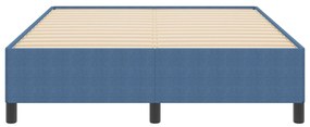 vidaXL Κρεβάτι Μπλε 140x200 εκ. από Σατέν Υφάσματος
