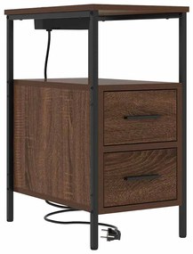 vidaXL Κομοδίνο Καφέ δρυς 30 x 48 x 61 εκ Επεξεργασμένο ξύλο