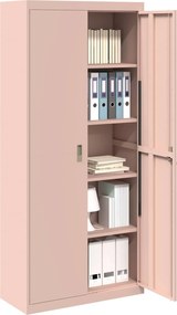 vidaXL Ντουλάπι αποθήκευσης Ροζ 90 x 40 x 200 εκ Ατσάλι