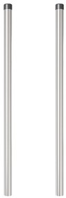 vidaXL Πό posts φράχτη 2 pcs Ασημί 100 cm Γαλβανισμένος χάλυβας