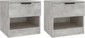 vidaXL Κομοδίνα 2 τμχ. 40 x 39 x 40 εκ. Επεξεργασμένο Ξύλο