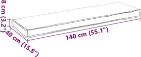 vidaXL Μαξιλάρι Floral Πολύχρωμο 140 x 40 x 8 εκ. Ύφασμα Όξφορντ