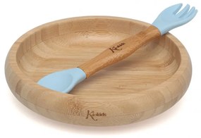 Παιδικό Σετ Φαγητού 2τμχ Kiokids Bamboo Σιέλ 3506