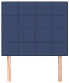 vidaXL Κεφαλάρια Κρεβατιού 2 τεμ. Μπλε 80 x 5 x 78/88 εκ. Υφασμάτινο