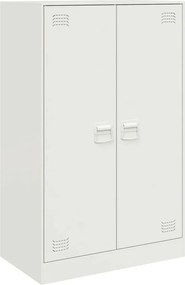 vidaXL Μπουφές Λευκός 67x39x107 εκ. από Ατσάλι