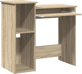 vidaXL Γραφείο με Ράφια Sonoma Δρυς 110x45x157 εκ. από Μοριοσανίδα