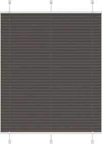 vidaXL Πλισέ περσίδα Μαύρο 105x150 cm Πλάτος υφάσματος 104,4 cm