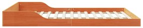 vidaXL Σκελετός Κρεβατιού Καφέ κεριού 140 x 220 cm Μασίφ ξύλο πεύκου