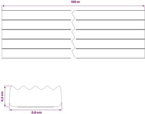 vidaXL Αυτοκόλλητη σφραγίδα παραθύρου Καφέ 8 x 3 χλστ 100 μ EPDM αφρός