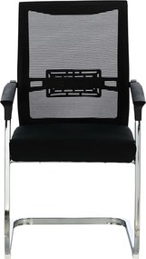 Καρέκλα γραφείου επισκέπτη Chromatic pakoworld μέταλλο-mesh μαύρο