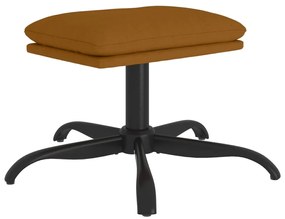 vidaXL Υποπόδιο Καφέ 60x60x36 εκ. Βελούδινο