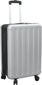 vidaXL Βαλίτσα με κλειδαριά Ασημί 43 x 27 x 66 εκ. ΑΒΣ Πλαστικό