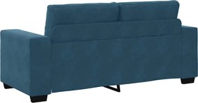 vidaXL Καναπές Διθέσιος Μπλε Βελούδο 180x77x82 εκ.