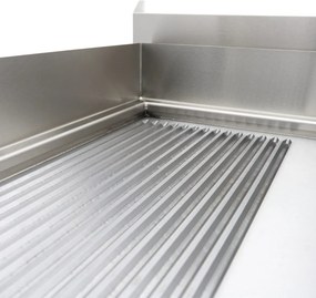 Induction Griddle 700 - Smooth and Grooved - 10000W - Double - with Stand