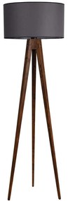 Φωτιστικό Δαπέδου Tripod 534LUN2186 50x153cm E27 60W Walnut-Grey Opviq