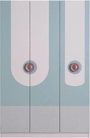Stewehome Νεανική Τρίφυλλη Ντουλάπα Μίντι Μίντ 135x55x206 cm