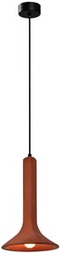 Φωτιστικό Κρεμαστό Μονόφωτο D220xH1750mm 1xE14 Κόκκινο Τσιμέντο Funnel Viokef 4290301