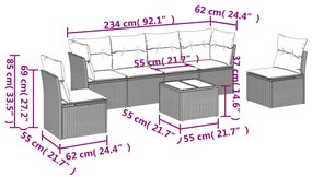 ΚΑΝΑΠΕΣ ΣΕΤ 7 ΤΕΜΑΧΙΩΝ ΜΑΥΡΟ ΣΥΝΘΕΤΙΚΟ ΡΑΤΑΝ ΜΕ ΜΑΞΙΛΑΡΙΑ 3249214