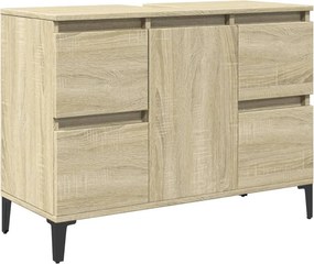 vidaXL Ντουλάπι Νιπτήρα Sonoma Δρυς 80x33x60 εκ. Επεξεργασμένο Ξύλο