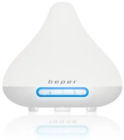 Διαχυτής αρώματος Beper 70.402, 15.6 W, 140 ml, 2 επίπεδα, φως LED, 7 χρώματα, λευκό