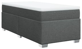 vidaXL Κρεβάτι Boxspring με Στρώμα Σκούρο Γκρι 80x200 εκ. Υφασμάτινο