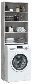 vidaXL Ντουλάπι Πλυντηρίου Γκρι Σκυροδέματος 64 x 24 x 190 εκ.