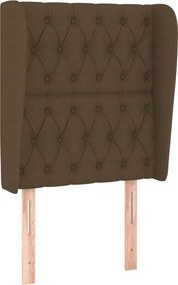 vidaXL Κρεβάτι Boxspring με Στρώμα Σκούρο Καφέ 80x200 εκ. Υφασμάτινο