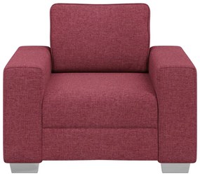 vidaXL Καναπές με μαξιλάρι Μπορντό 100 x 77 x 82 εκ ύφασμα