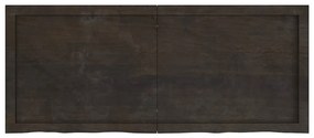 vidaXL Ράφι Τοίχου Σκούρο Καφέ 120x50x(2-6) εκ. Επεξ. Μασίφ Ξύλο Δρυός