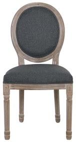 Καρέκλα JAMESON Decape/Ύφασμα Γκρι 49x55x95cm (Σετ 2 ΤΕΜ)