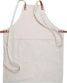 Ποδιά barista - σερβιτόρου από βαμβάκι, μπεζ Υ88x66x5εκ.
