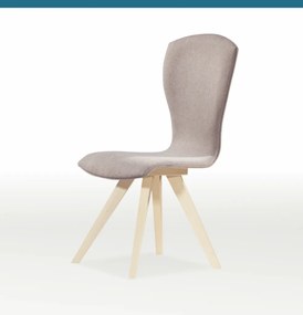Ξύλινη-υφασμάτινη καρέκλα Heily μπεζ-καφέ 97x50x50x45cm, FAN1234
