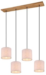 Φωτιστικό Κρεμαστό Ράγα Retro Trio Lighting Elmau 302100430 Ξύλο