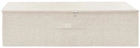 vidaXL Κουτί Αποθήκευσης Κρεμ 70 x 40 x 18 εκ. Υφασμάτινο