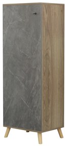 ΠΑΠΟΥΤΣΟΘΗΚΗ-ΝΤΟΥΛΑΠΙ ALVARO HM8954.14 ΜΕΛΑΜΙΝΗ SONAMA-STONE TEXTURE 50Χ38Χ135Yεκ.