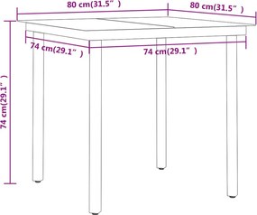 vidaXL Σετ Τραπεζαρίας Κήπου 5 Τεμαχίων Γκρι / Μαύρο