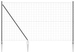 vidaXL Τεντώτο με στήριγμα Γκρι 1,5 x 10 m Ατσάλι