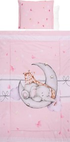 SET LORELLI - 4 PARTS RANFORCE BUTTERFLIES PINK